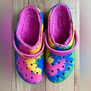 CROCS Kids Tie-Dye CROCS - Pink, Yellow, Blue
